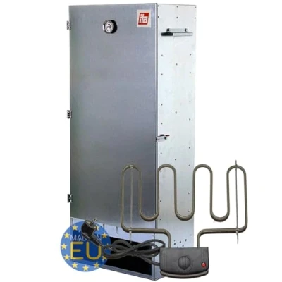 Imagen de ITA Ahumador electrico 7003 111x29x47 cm Ahumadero premium con termómetro Metal galvanizado, Resistente a la corrosión, Duradero Horno para ahumar carne, pescado, salchichas