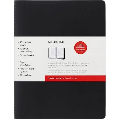 Imagen de Moleskine LIBRETA CAHIER XXL 160H ASIGNATURA T/B NEGRO/MARRON KRAFT