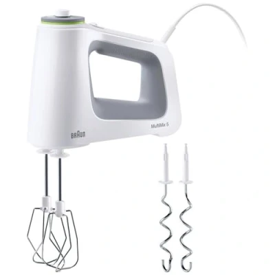 Imagen de Braun HM 5000 WH Batidora , 700 W, 9 velocidades, color gris y blanco
