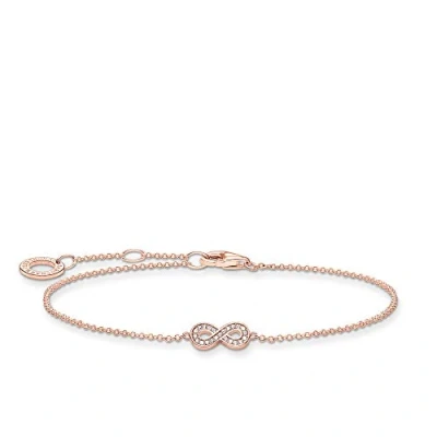Imagen de THOMAS SABO Pulsera Infinity Plata Chapada A2003 416 14 L19V, 16 19 cm, Oro Rosa