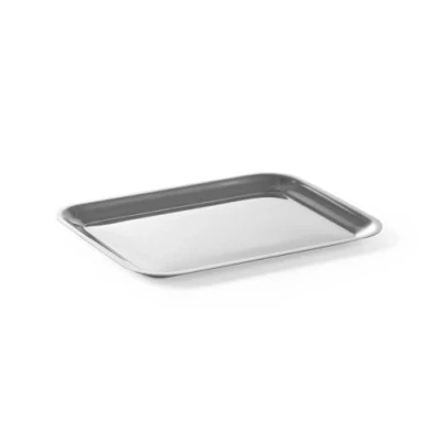 Imagen de HENDI Bandeja de Servicio, Rectangular, Multiusos, Cocina, para bufet, Comida rápida, Servir y presentar Platos, Apta el lavavajillas, 205x155x(H) 10mm, Acero Inoxidable