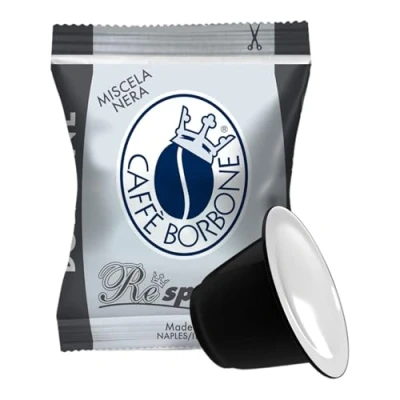 Imagen de Caffè Borbone Cualidad Negra 50 Capsulas de Cafè Respresso Compatible con Nespresso
