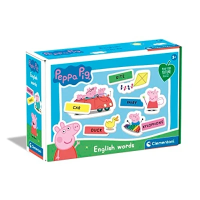 Imagen de Clementoni Aprendo Peppa Pig Educativo inglés a Partir de 3 años, Juego sostenible (16352), Multicolor, Talla única