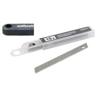 Imagen de wolfcraft 10 cuchillas separables de 9 mm I 4302000 Accesorio para cúter