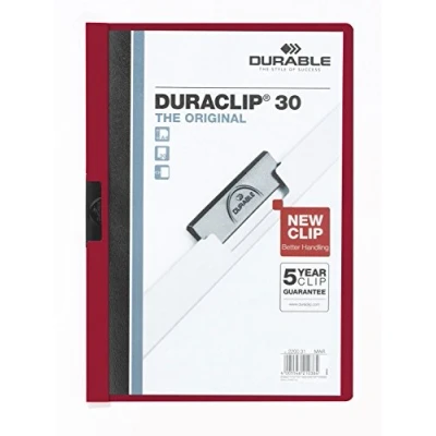 Imagen de Durable Duraclip 2200/31 Archivador para 1 a 30 hojas A4, color rojo oscuro