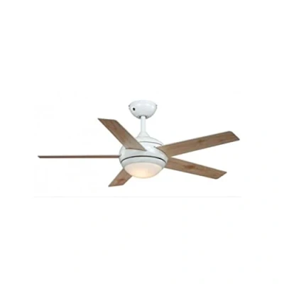 Imagen de AireRyder Fresco Ventilador de techo con luz AireRyder, mando a distancia, 112 cm, carcasa blanca, aspas reversibles en blanco y pino