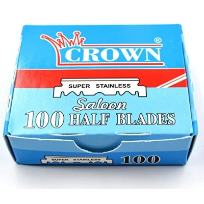 Imagen de 100 cuchillas de afeitar Crown Super Stainless un solo hilo