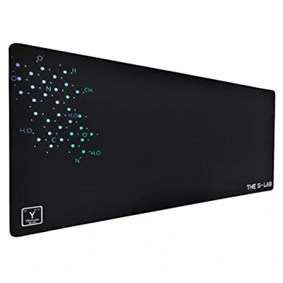 Imagen de The G Lab Pad Yttrium Alfombrilla Antideslizante XXL 900 * 400 4mm para Ratones, Teclados y Accesorios Gaming, Color Negro