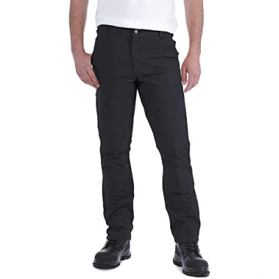 Imagen de Carhartt Pantalón de Trabajo Utilitario Rugged Flex En Algodón Lona Con Parte Frontal Doble, Pantalones para Hombre, Black, 40W / 32L