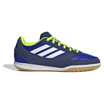 Imagen de adidas Performance SALA Competition Unisex Botas de fútbol sin tacos para niños, Talla: 33, Lucid blue/white/lucid lemon Zapatos