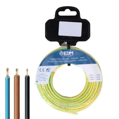 Imagen de EDM 28483 Carrete Cablecillo Flexible Libre Halógenos, Bicolor, 4 Mm, 5 M, Bicolor