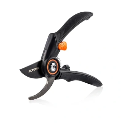 Imagen de Altuna Tijera de Poda Profesional Ultraligera y Ergonómica Corte Bypass 20mm Acero al Carbono con Recubrimiento Antioxidante Incluye Funda Protectora Enganche J410