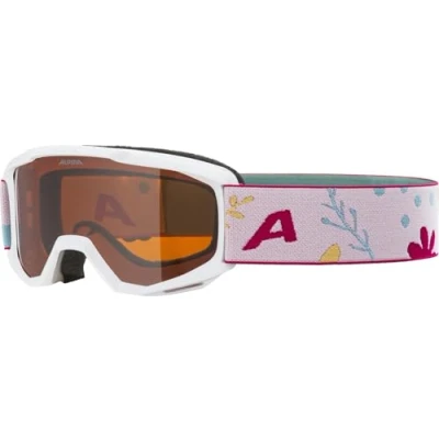 Imagen de ALPINA PINEY Gafas de esquí antiniebla, extremadamente robustas e irrompibles, con protección UV 100%, para niños, color blanco mate, talla única