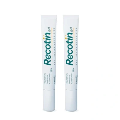Imagen de RECOTIN Gel para picaduras de mosquitos 40ml 100% ingredientes activos naturales 2x curar insectos Crema