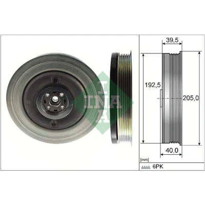 Imagen de INA 544 0503 10 Polea de Cigüeñal 205,00 VOLVO: XC60 I, S60 II
