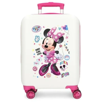 Imagen de Joumma Disney Minnie Party Maleta de Cabina Blanco 33x50x20 cms Rígida ABS Cierre combinación Lateral 28,4L 2 kgs 4 Ruedas Dobles Equipaje Mano
