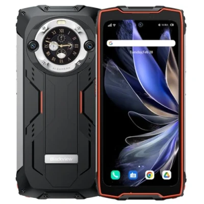 Imagen de Blackview BV9300 Pro Smartphone Resistente (Linterna 100LM), 24GB+256GB, Batería 15080mAh, 6.7&#039;&#039; 120Hz 2.3K Pantalla, Cámara 64MP+32MP, IP68 Android 13 Teléfono Móvil Impermeable, GPS NFC Naranja
