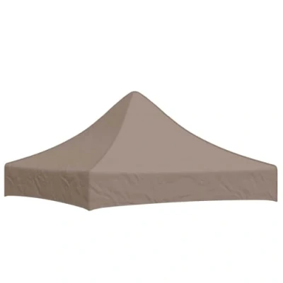 Imagen de vidaXL Techo de Carpa para Celebraciones Cenador Toldo Cubierta Superior Plegable Jardín Patio Marquesina Fiesta Gris Taupé 2x2 m 270 g/m²