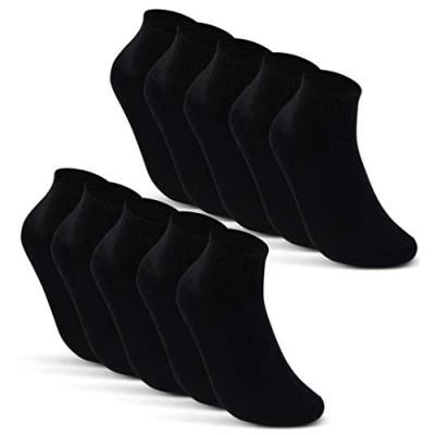 Imagen de sockenkauf24 6 o 12 pares de Calcetines Cortos Hombre &amp; Mujer Deportivos Suela Rizo Algodón 16200 (43 46 10 Negro)