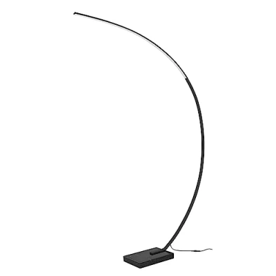 Imagen de Trio Leuchten Bangkok 426511832 Lámpara de pie LED (metal negro mate, mármol, incluye 18 W LED, regulador pies)