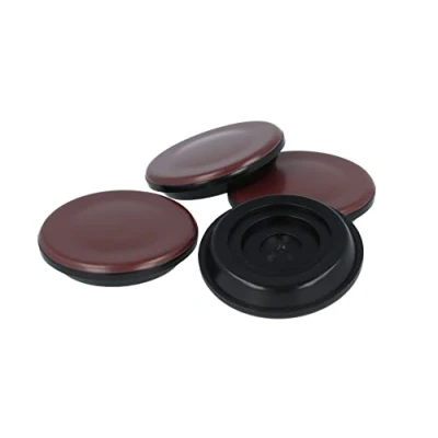 Imagen de GLEITGUT 4 posavasos de teflón para piano, color marrón y negro, 65 mm