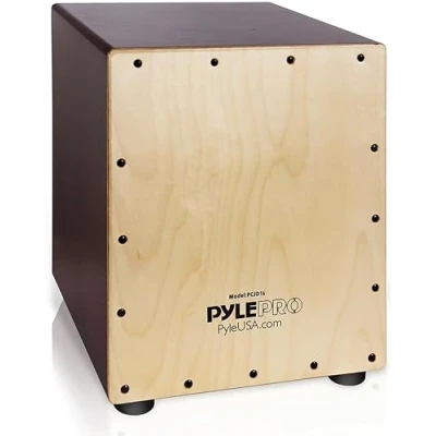 Imagen de Pyle cajon jam acustico compacto, Madera de abedul, Cuerdas, Caja percusion, Tambor, Ideal para niños, adolescentes y adultos