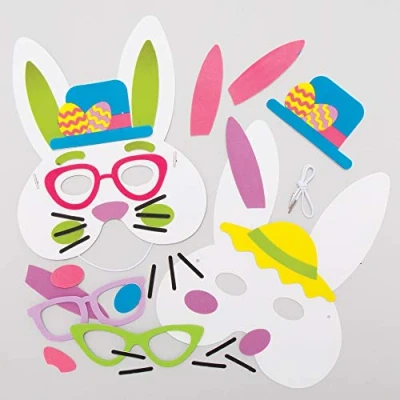 Imagen de Baker Ross Máscaras de Conejo Pascua Paquete 4, Manualidades para Niños (AX769)
