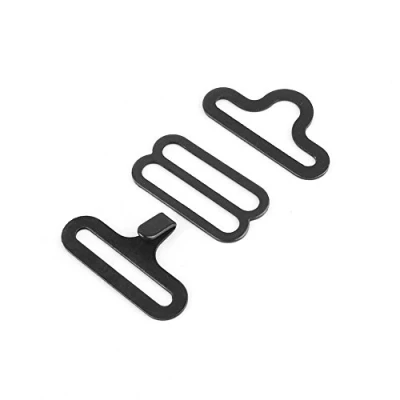 Imagen de 50 juegos de clips hardware pajarita, Hebillas sujeción gancho clip corbata metal ajustable para correa