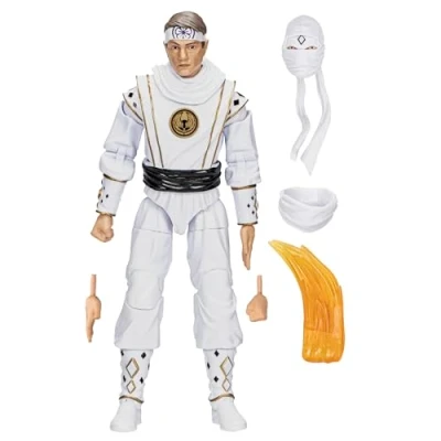Imagen de Hasbro Power Rangers x Cobra Kai Ligtning Collection Morphed Daniel LaRusso White Crane Ranger 15 cm