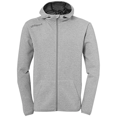 Imagen de Uhlsport Essential Hoodie Sudadera con Capucha para Hombre algodón/poliéster Reciclado Gris Oscuro Melange Tamaño 152