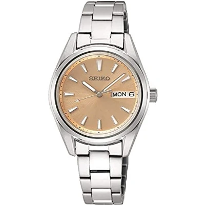 Imagen de Seiko Reloj Analógico para Mujer de Cuarzo japonés con Correa en Acero Inoxidable SUR351P1
