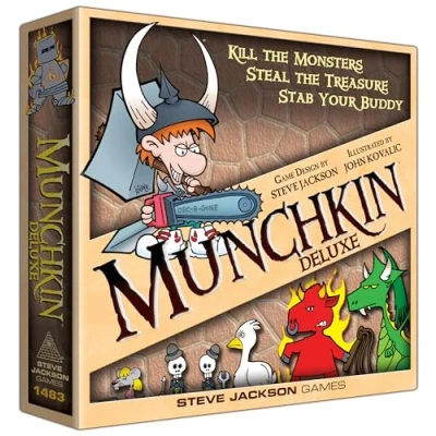 Imagen de Steve Jackson Games , Munchkin: Deluxe, Board Game, Ages 14+, 1 4 Players, 30 120 Minute Playing Time
