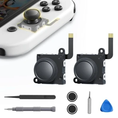 Imagen de JINGDU Switch Kit de repuesto para joystick Hall compatible con Switch/Switch OLED/Switch Lite, JoyController Thumb Stick herramientas reparación 2Pcs