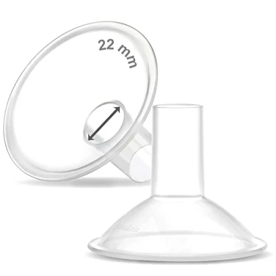 Imagen de Maymom MyFit Crater Series 22 mm 2xDos Piezas Pequeño Breastshield Compatible con Bombas de Mama Medela Túnel Pezón Largo (44mm) Mejor para Pezones Elásticos