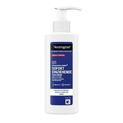 Imagen de Neutrogena crema de manos absorción inmediata (150 ml), nutritiva para muy secas, hidrata intensamente con glicerina suaves, en práctico dispensador