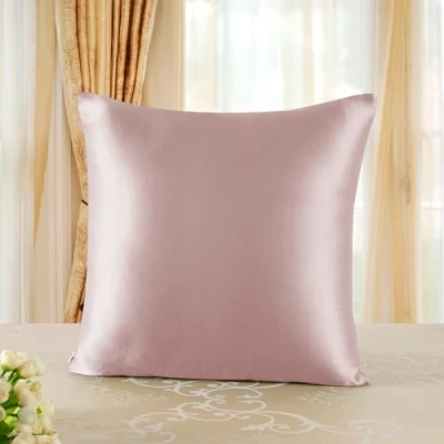Imagen de townssilk Doble Cara 100% 19 mm Funda de Almohada Seda Pura moras para la Salud del Cabello y Piel Funda, con Cremallera Oculta, 1 Pieza 60x60cm Dusty Pink