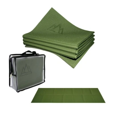 Imagen de Khataland Yofo Mat Alfombrilla Plegable para Yoga (183 x 61 0,4 cm), Color Verde