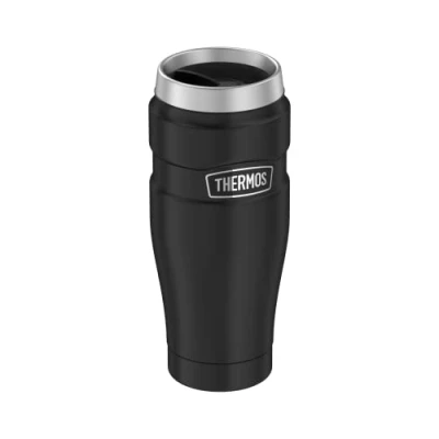 Imagen de Thermos Stainless King MUG 0,47 l, black mat, taza térmica de 470 ml, café para llevar acero inoxidable, vaso aislante, 7 h caliente/18 frío, apto lavavajillas, absolutamente