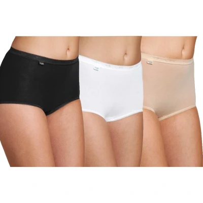 Imagen de Sloggi Basic+ Maxi C3p, Slip Mujer, White Dark Combination, 38