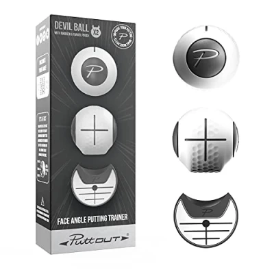 Imagen de PuttOUT Entrenador de ángulo cara bola diablo: perfecto para tu putting