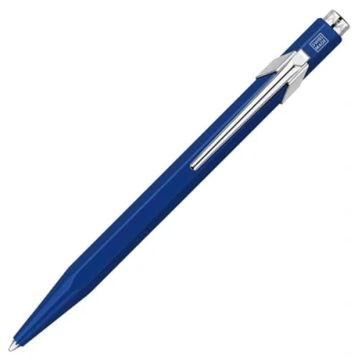 Imagen de Caran d&#039;Ache 849 Metal Range Bolígrafo retráctil (aluminio), diseño con forma hexagonal, color azul