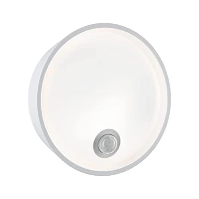 Imagen de Paulmann 94699 Luminaria exterior LED aplique Platomo detector de movimientos resistente al agua mar IP44 redonda 180mm 3000K 14,5W 1200lm blanco