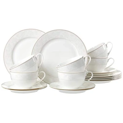 Imagen de Ritzenhoff &amp; Breker Kaffeeservice Isabella, 18 Teilig Vajilla, Porcelana de Hueso, weiß mit ornamenten, 37 x 26 25 cm, Unidades