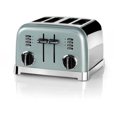 Imagen de Cuisinart Tostadora de 4 rebanadas Ranuras anchas, ideal para pan grueso y rosquillas 6 niveles tostado más descongelación Palanca elevación alta Hervidor a juego disponible Pistacho