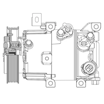 Imagen de MAHLE ORIGINAL ACP 630 000P Compresor de Aire Acondicionado 6VS14e 12 PAG 46 YF R 1234yf, 134 a