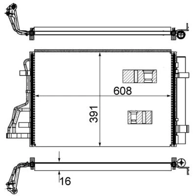 Imagen de MAHLE ORIGINAL AC 697 000S Condensador con secador 567 KIA: cee‘d I Hatchback