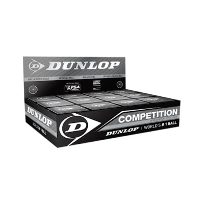 Imagen de Dunlop Squash Competition (Punto Amarillo) Caja 12 Bolas