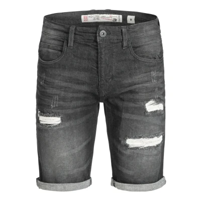 Imagen de Indicode Hombres Caden Jeans Shorts Pantalones Cortos Vaqueros con 5 Bolsillos Holes Dk Grey S
