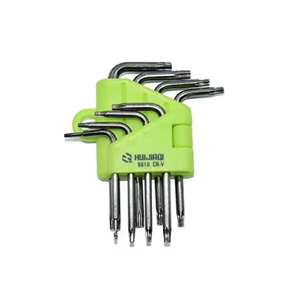 Imagen de CLABMROEC Juego de 9 llaves hexagonales Torx, corona estrella tamaño pequeño T5 T6 T7 T8 T9 T10 T15 T20