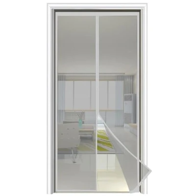 Imagen de Cortina Mosquitera Magnética para Puerta Exterior con Imanes, Magnetica Imantada (110x200, Gris)